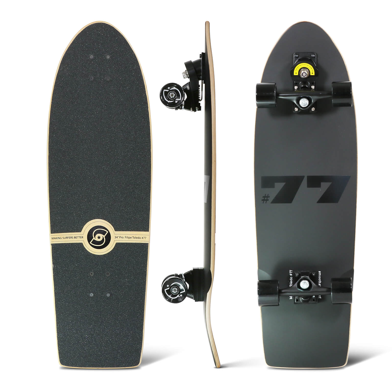 The Toledo #77 complete surfskate surf trainer. SmoothStar Europe