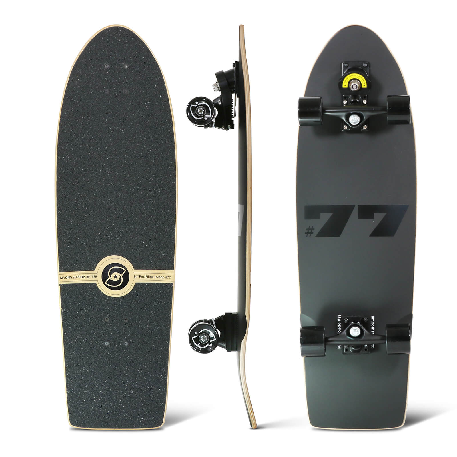 Franje Kwaadaardige tumor Demonstreer The 34" Toledo #77 complete surfskate surf trainer. SmoothStar Europe